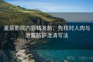 星辰影院内容转发前：先核对人肉与泄露防护澄清写法