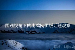 围观视角下的电鸽网页版话题观察