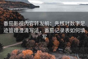 番茄影视内容转发前：先核对数字足迹管理澄清写法，番茄记录表如何填写