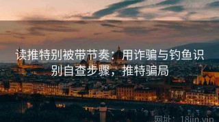 读推特别被带节奏：用诈骗与钓鱼识别自查步骤，推特骗局
