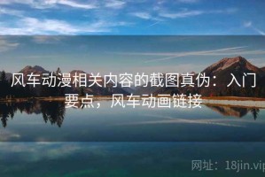 风车动漫相关内容的截图真伪：入门要点，风车动画链接