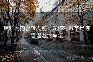 黑料网内容转发前：先核对数字足迹管理澄清写法
