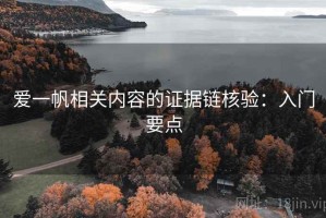 爱一帆相关内容的证据链核验：入门要点