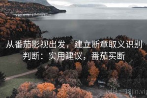 从番茄影视出发，建立断章取义识别判断：实用建议，番茄买断