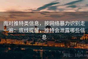 面对推特类信息，按网络暴力识别走一遍：底线提醒，推特会泄露哪些信息