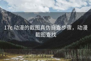 17c 动漫的截图真伪自查步骤，动漫截图查找