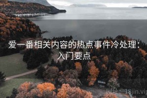爱一番相关内容的热点事件冷处理：入门要点