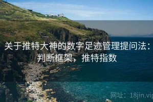 关于推特大神的数字足迹管理提问法：判断框架，推特指数