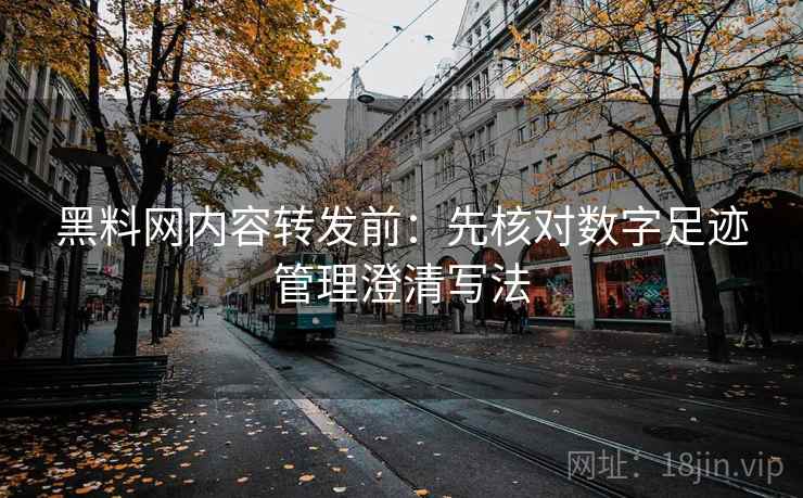 黑料网内容转发前：先核对数字足迹管理澄清写法