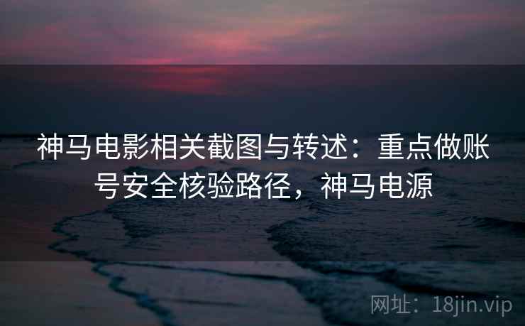 神马电影相关截图与转述：重点做账号安全核验路径，神马电源