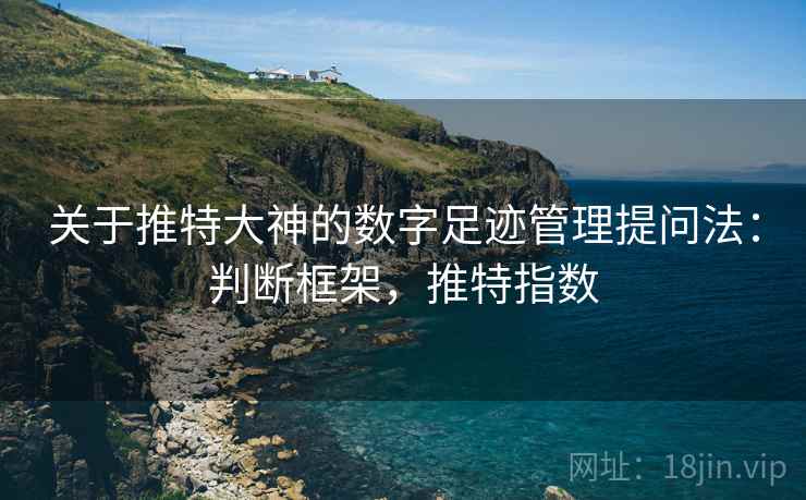 关于推特大神的数字足迹管理提问法:判断框架,推特指数 关于推特大神的数字足迹管理提问法:判断框架,推特指数