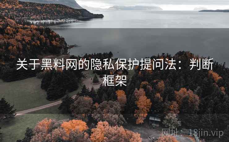 关于黑料网的隐私保护提问法:判断框架 关于黑料网的隐私保护提问法:判断框架