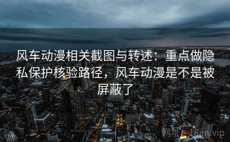风车动漫相关截图与转述：重点做隐私保护核验路径，风车动漫是不是被屏蔽了