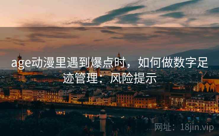 age动漫里遇到爆点时,如何做数字足迹管理:风险提示 age动漫里遇到爆点时,如何做数字足迹管理:风险提示